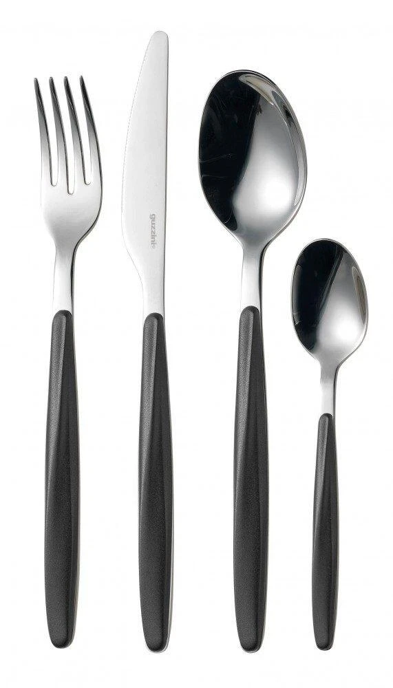 Guzzini Besteckset My Fusion Aus Edelstahl In Schwarz, 24-teilig 3 Guzzini Besteckset My Fusion Aus Edelstahl In Schwarz, 24-teilig