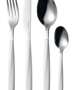Guzzini Besteckset My Fusion Aus Edelstahl In Weiß, 24-teilig