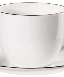 ASA Cappuccinotasse Mit Untertasse à Table Ligne Noire