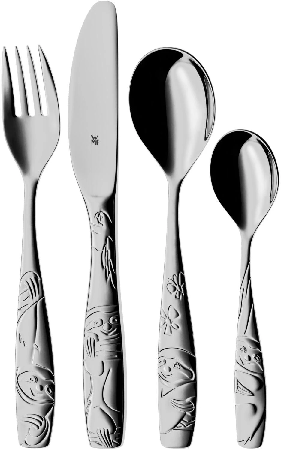 WMF Faultier Kinderbesteck Set 4-teilig 3 WMF Faultier Kinderbesteck Set 4-teilig