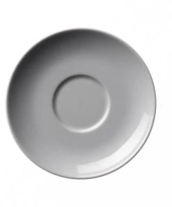 Modern Classic Cappuccinotasse Von Porzellanfabrik Walküre, Weiß -WMF Geschäft 310 018 Untertasse von oben l