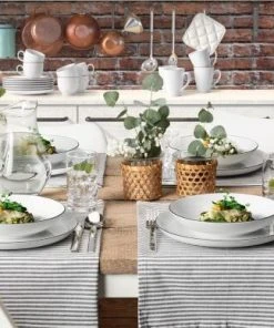 Seltmann Weiden Lido Black Line Tafelservice 12-teilig Rund -WMF Geschäft 33 10826 04