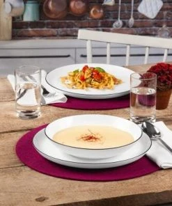 Seltmann Weiden Lido Black Line Tafelservice 12-teilig Rund -WMF Geschäft 33 10826 ta 12tlg 01