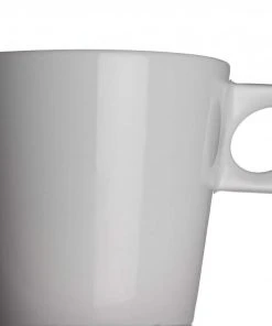 NYNY Café Au Lait Tasse Von Porzellanfabrik Walküre, Weiß