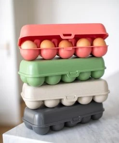 Koziol Eierbox In Grün -WMF Geschäft 7179 EGGS TO GO stapel 4 1