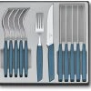 Victorinox Swiss Modern Besteck-Set Mit Steakmessern, 12-teilig, Kornblumen-blau -WMF Geschäft CUT 6 9096 12W2 12 S1 1