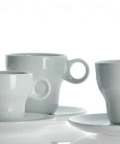 Modern Classic Café Au Lait Tasse Von Porzellanfabrik Walküre, Weiß -WMF Geschäft MG 9033 3 l