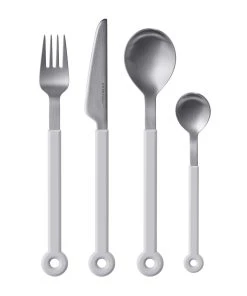 Mono Ring Besteckset In Weiß, 4tlg.