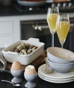 Le Creuset Frühstücksteller In Perlgrau -WMF Geschäft Perlgrau Poterie LS01 neu