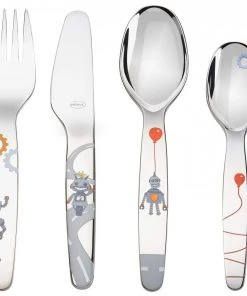 Rösle Kinderbesteck "Kleiner Roboter" 4-teilig